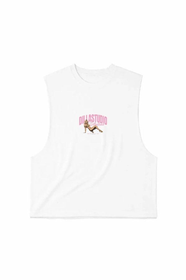 Топ без рукавов женский - Custom Design (Front, Size Tag)