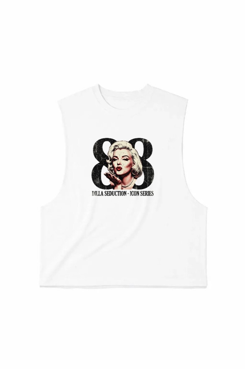 Топ без рукавов женский - Custom Design (Front, Size Tag)